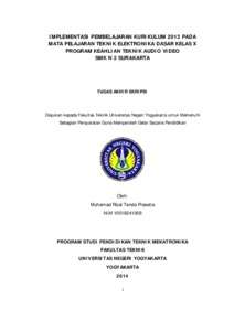 Implementasi Pembelajaran Kurikulum Pada Mata Pelajaran Teknik Elektronika Dasar Kelas X